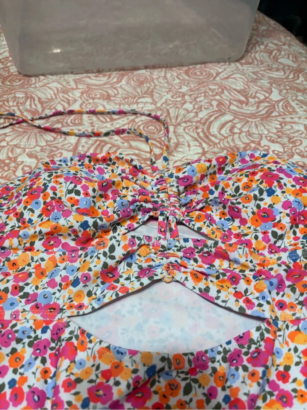Women Floral One-Piece Swimsuit in Multicolor